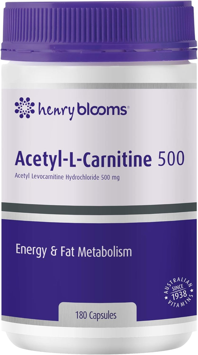 500Mg Acetyl L-Carnitine Fat Metabolism 180 Vegetarian Capsules