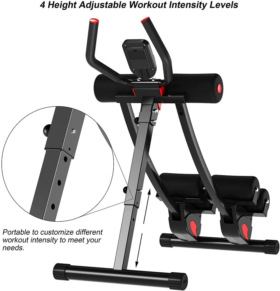 Ab Machine Multi-Functional Exercise Equipment for Home Gym, Height Adjustable Abs Workout Equipment