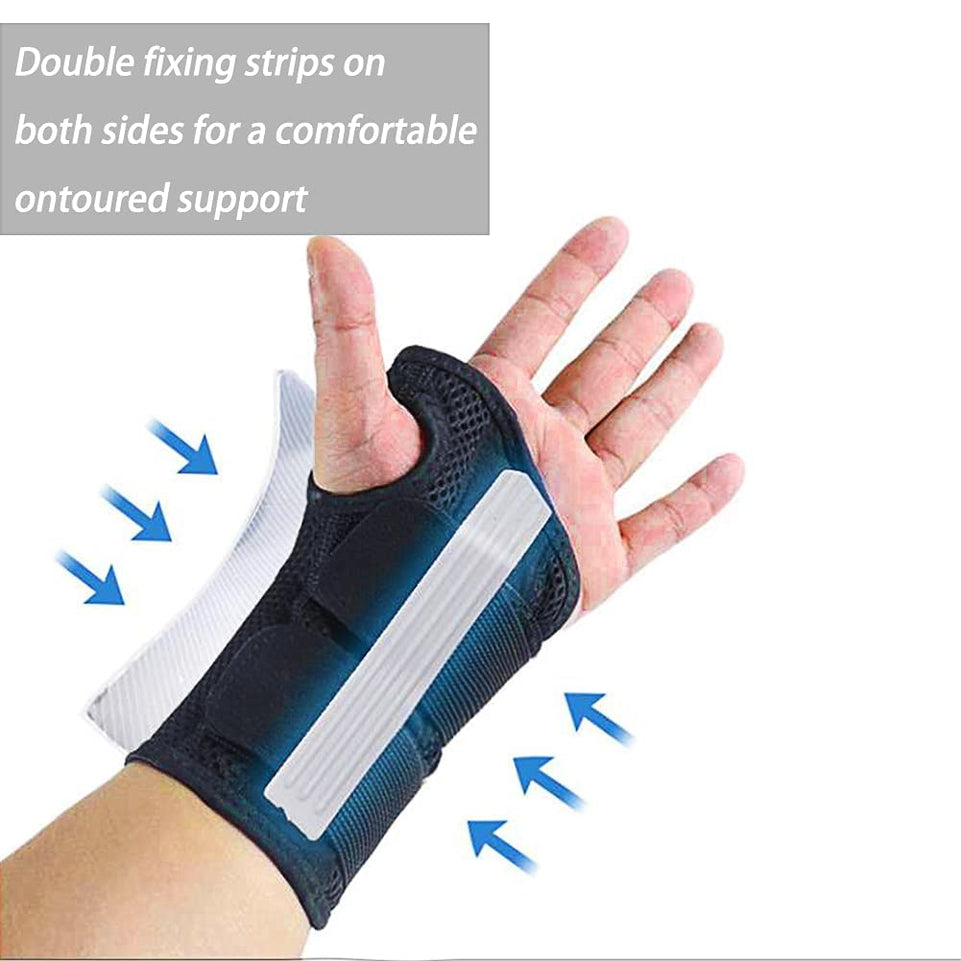 Wrist Brace Carpal Tunnel Right Left Hand for Men Women, Night Wrist Sleep Supports Splints Arm Stabilizer with Compression Sleeve Adjustable Straps,For Tendonitis Arthritis Pain Relief