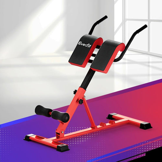 Weight Bench Multi Station Press Barbell Home Gym Roman Chair Flat Incline Decline Toning Exercise Equipment Military Row Leg Extension Preacher Curl 200Kg Weight Capacity Red