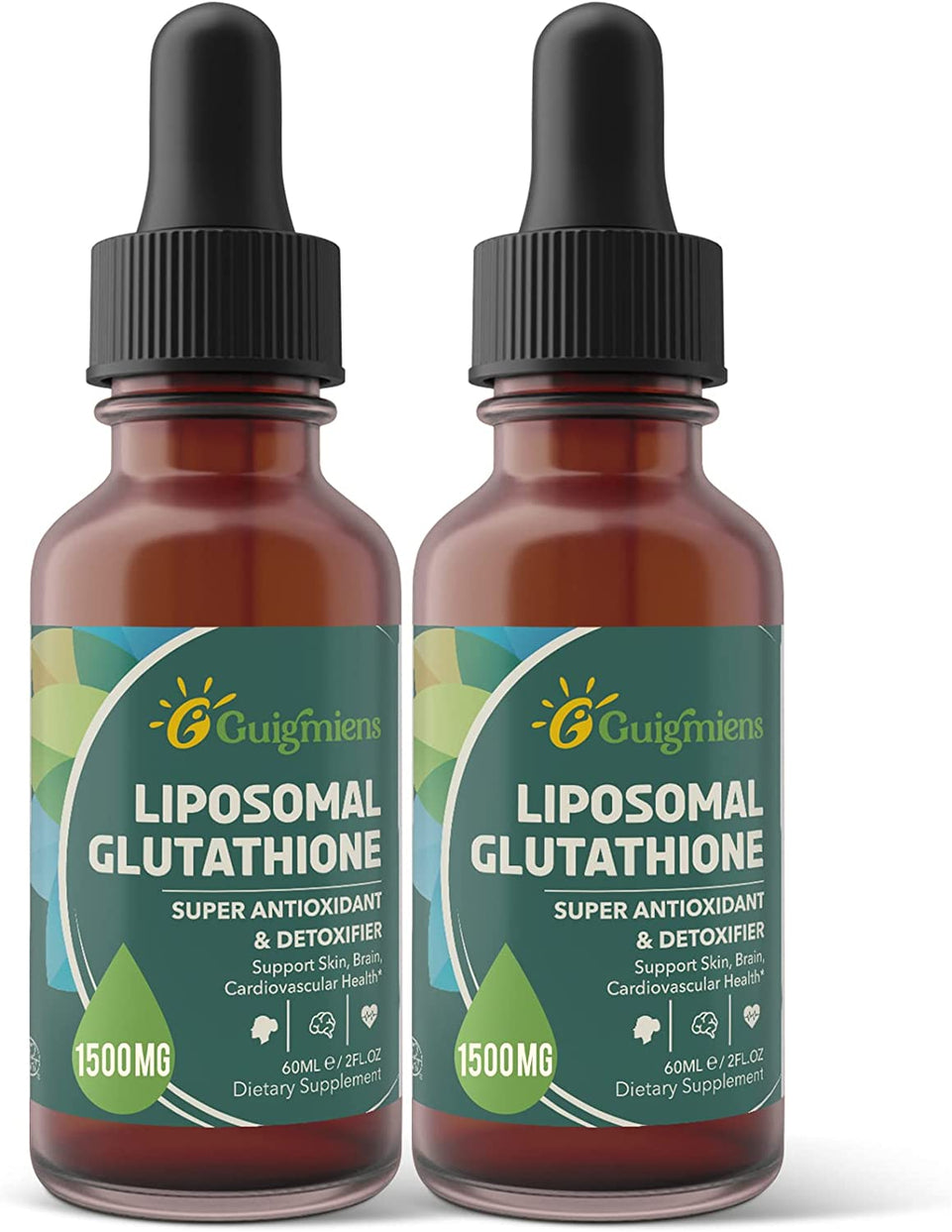 1500 Mg Liposomal Glutathione, Superior Absorption, Liquid Glutathione Supplement, Powerful Antioxidant, Liver Detox, Immune Enhancer, Soy-Free, Non-Gmo, Vegan & Gluten Fre, 4.05 Fl.Oz