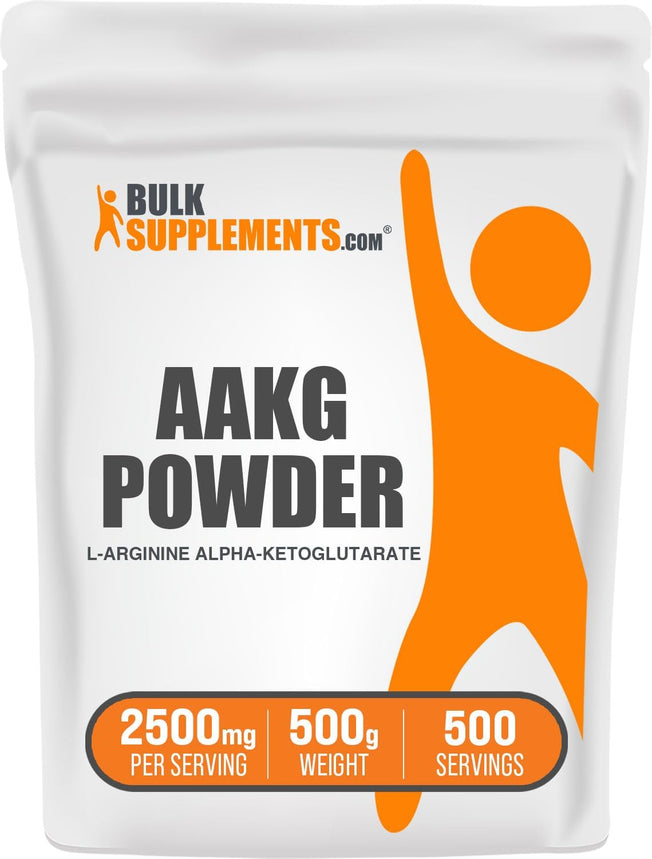 AAKG Powder - Arginine Alpha-Ketoglutarate, AKG Supplement - Nitric Oxide Supplement, Arginine Supplement - Unflavored & Gluten Free, 2500Mg per Serving, 500G (1.1 Lbs)