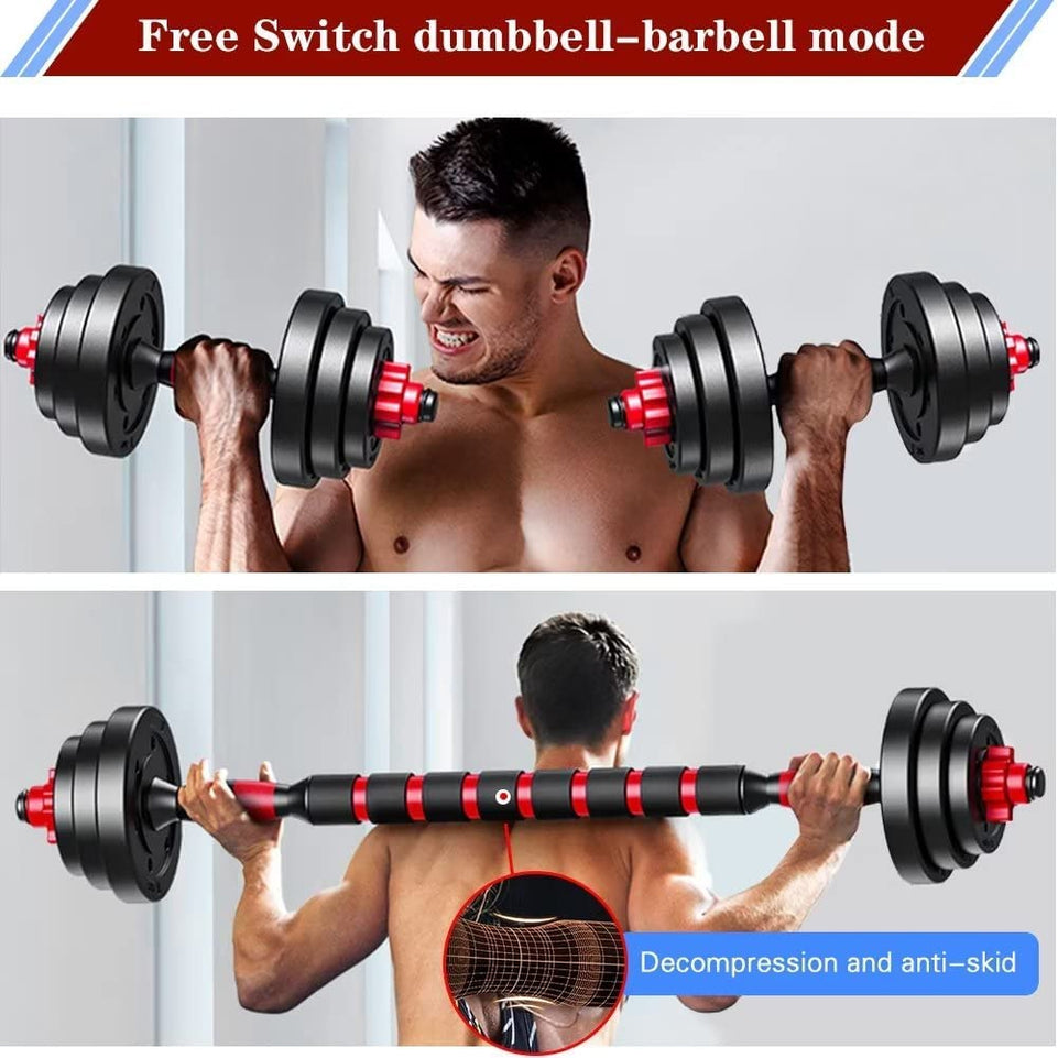 Adjustable-Dumbbells-Sets, 20/30/40/60/80Lbs Free Weights-Dumbbells Set of 2 Convertible to Barbell a Pair of Lightweight for Home Gym,Women and Men Equipment