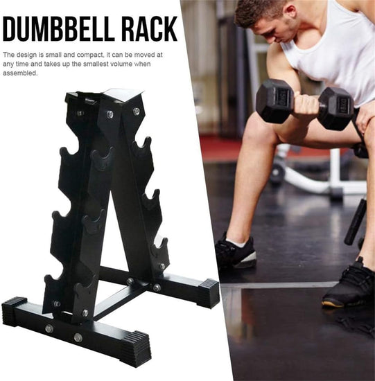 A-Frame Dumbbell Rack Stand Solid Steel Dumbbell Rack Holder Weight Rack Dumbbells for Home Gym Exercise Fitness 3 Tier