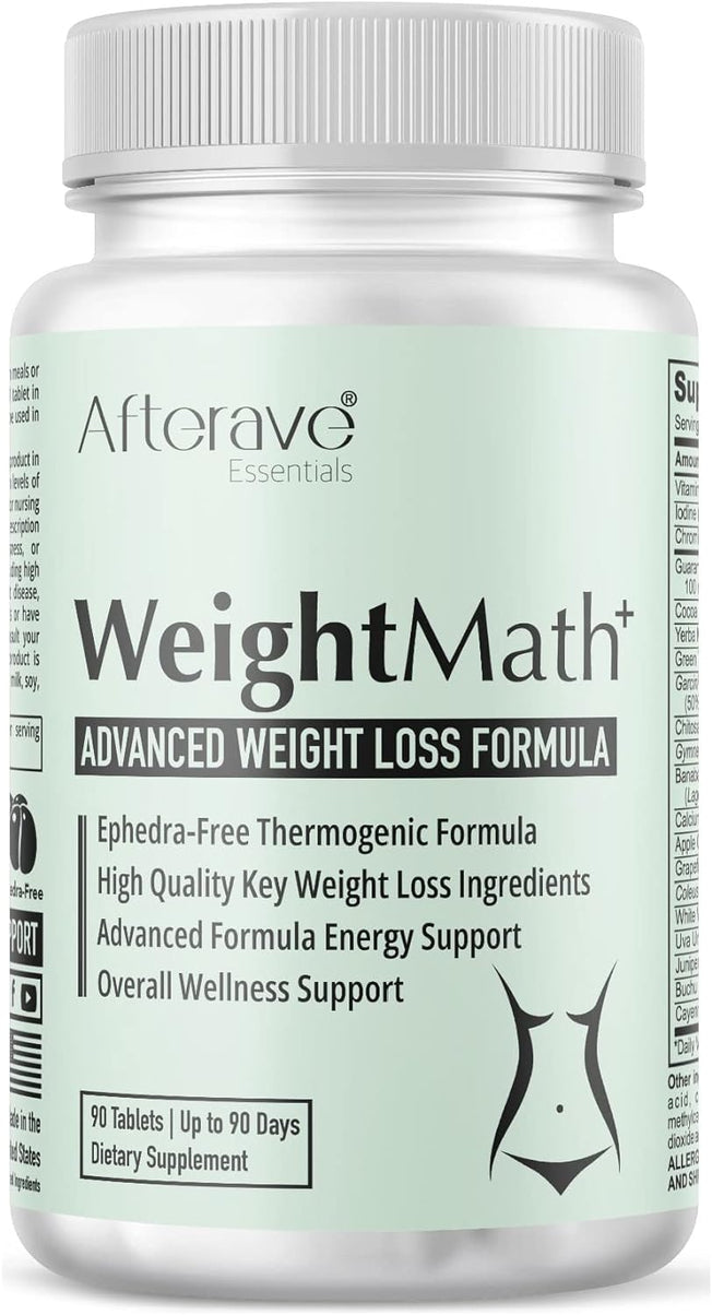 Weightmath Premium Weight Loss Formula, Potent Weight Loss by Key Nutrients & Essential Blends. Fast-Act Burns Fat and Calories. Metabolism Booster for Energy, Focus, Digestive, Immune Support