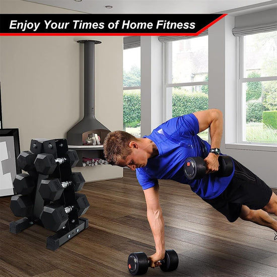 A-Frame Dumbbell Rack Stand Solid Steel Dumbbell Rack Holder Weight Rack Dumbbells for Home Gym Exercise Fitness 3 Tier