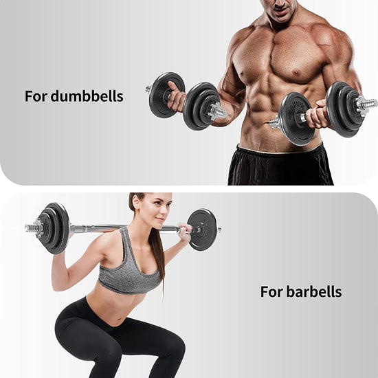 20Kg Cast Iron Adjustable Dumbbell Set Hand Weight with Solid Dumbbell Handles Changed into Barbell Handily Perfect for Bodybuilding Fitness Weight Lifting Training Home Gym