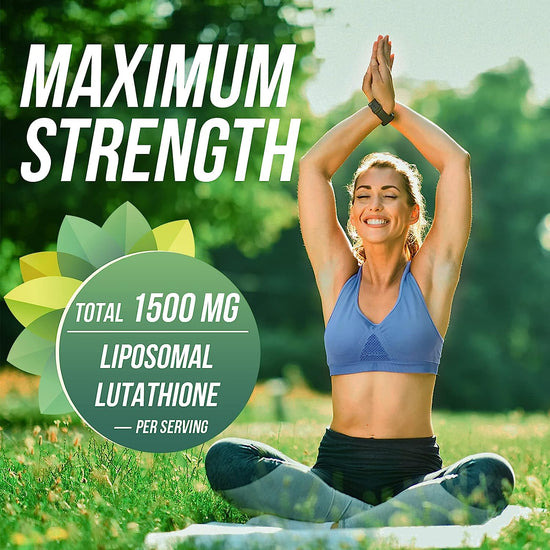 1500 Mg Liposomal Glutathione, Superior Absorption, Liquid Glutathione Supplement, Powerful Antioxidant, Liver Detox, Immune Enhancer, Soy-Free, Non-Gmo, Vegan & Gluten Fre, 4.05 Fl.Oz