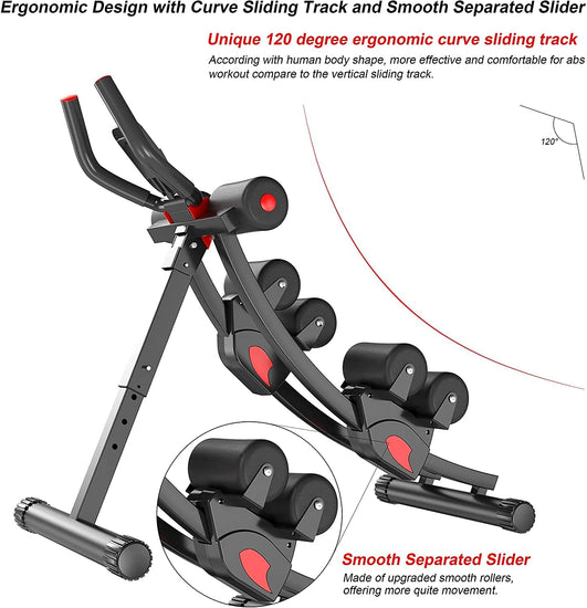 Ab Machine Multi-Functional Exercise Equipment for Home Gym, Height Adjustable Abs Workout Equipment