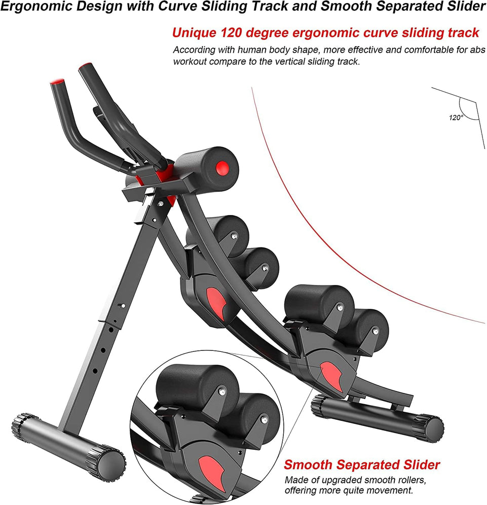 Ab Machine Multi-Functional Exercise Equipment for Home Gym, Height Adjustable Abs Workout Equipment