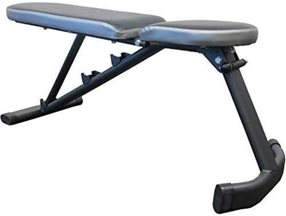 Adjustable FID - Flat Incline Decline Bench Press with Triple Back Adjustment Compatible with Squat Rack Tower for Barbell & Dumbbell Weightlifting Fitness Gym Exercise Equipment