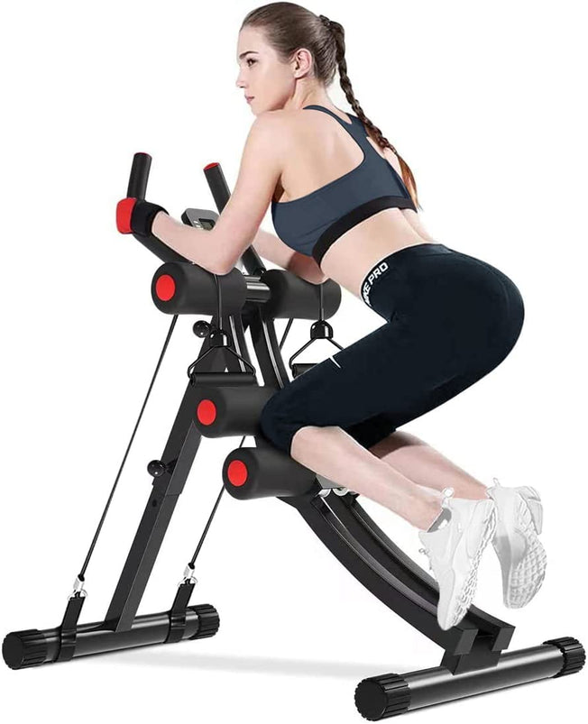 AB Workout Equipment, Home Gym Ab Machine for Abdominal Exercise and Strength Training, Height Adjustable Fitness Equipment