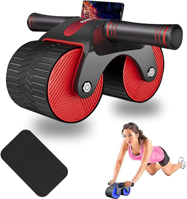 Automatic Rebound Abdominal Wheel,Ab Roller Workout Equipment for Abdominal Core Strength Training,Springback Wheels Roller Domestic Abdominal Exerciser with Knee Mat Ab Roller Wheel at Home Gym