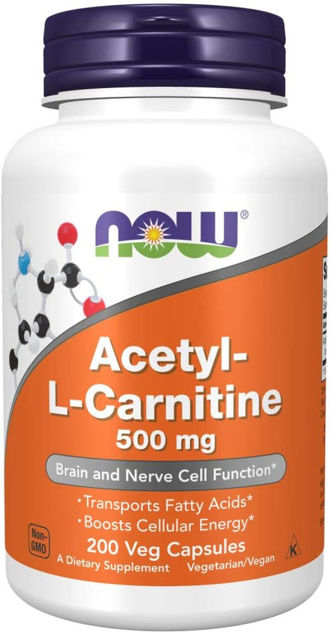 Acetyl L-Carnitine 500Mg, 200 Veg Capsules