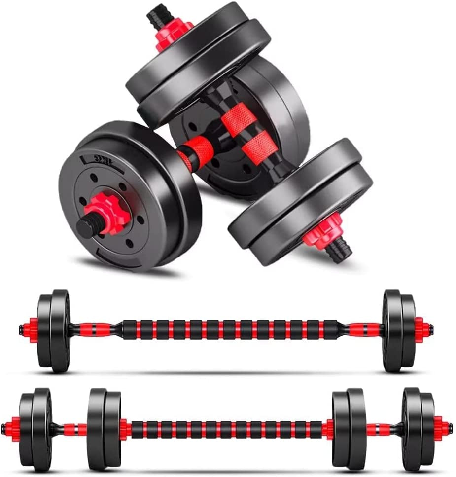 Adjustable-Dumbbells-Sets, 20/30/40/60/80Lbs Free Weights-Dumbbells Set of 2 Convertible to Barbell a Pair of Lightweight for Home Gym,Women and Men Equipment