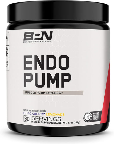 , Endo Pump Muscle Pump Enhancer, L-Citrulline, NO3-T Betaine Nitrate & Vasodrive-Ap Hydrolyzed Casein Tripeptides (30 Servings, Blackberry Lemonade)