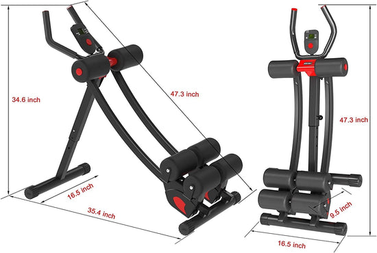 Ab Machine Multi-Functional Exercise Equipment for Home Gym, Height Adjustable Abs Workout Equipment