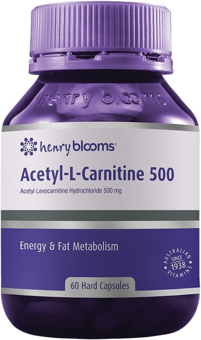 500Mg Acetyl L-Carnitine Fat Metabolism 60 Vegetarian Capsules