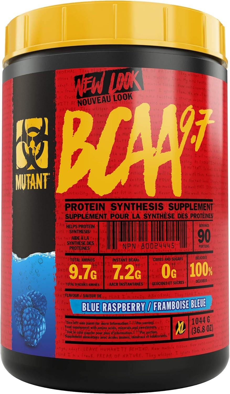 BCAA 9.7 Protein Synthesis Supplement, Blue Raspberry, 1.044Kg