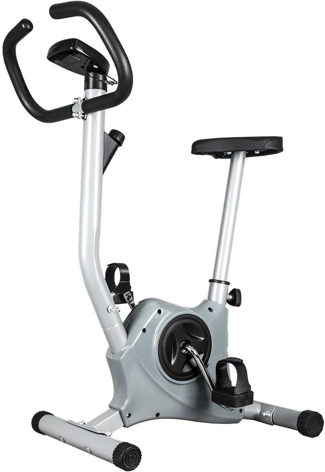 Belt Bike Upright Excercise Bike Machine Home Gym Fitness Cardio Equipment Spin Bike Grey