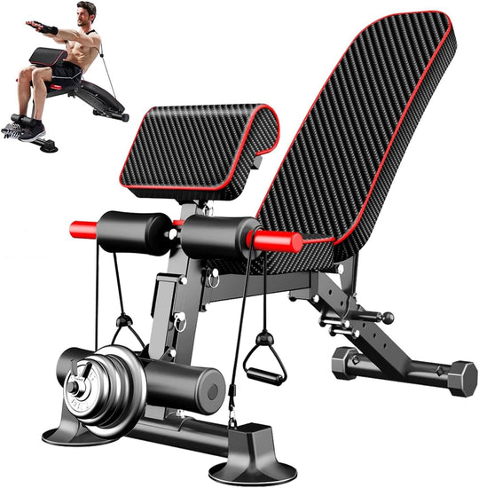 Adjustable Weight Bench Utility Workout Bench for Home Gym,Foldable Incline Decline Benches for Full Body Workout