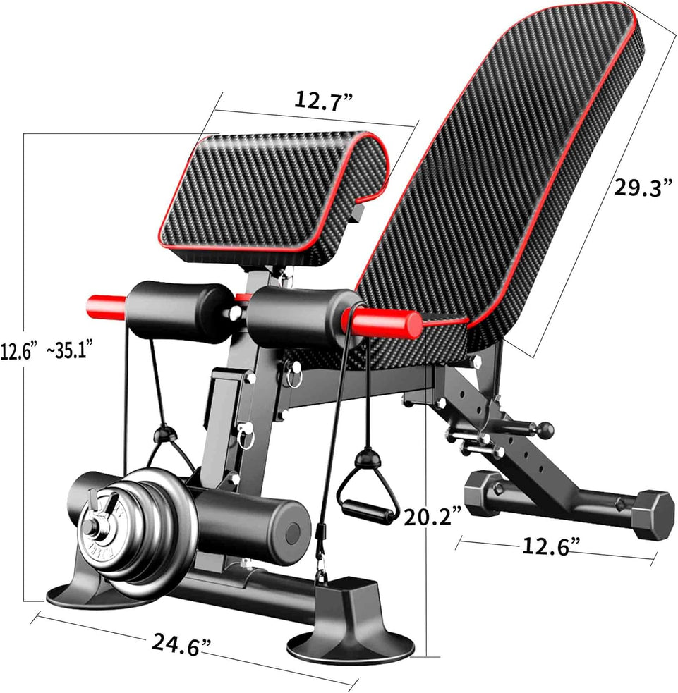 Adjustable Weight Bench Utility Workout Bench for Home Gym,Foldable Incline Decline Benches for Full Body Workout