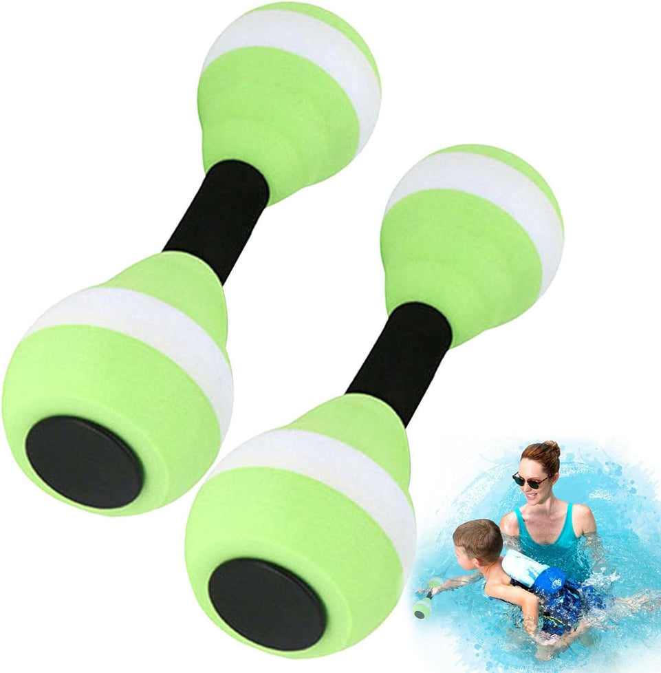 Aquatic Dumbbells,Set of 2 EVA Foam Pool Weights Water Dumbbells Set - Soft Padded Water Weights for Pool Exercise, Water Aerobics, Water Exercise, Strengthen Upper Body Muscles