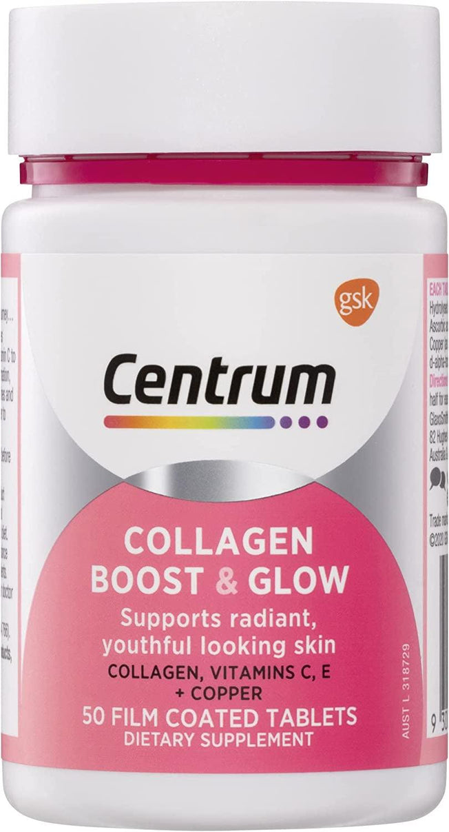 Benefit Blends Collagen Boost & Glow with Vitamins C & E, Collagen & Copper to Support Radiant, Youthful Looking Skin, 50 Tablets