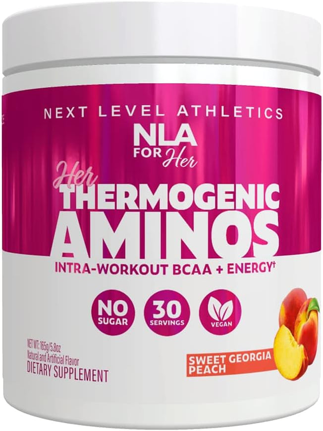 - Her Amino Burner - Intra-Workout BCAA Fat Burner + Energy - Sustained Energy, Focus, and Endurane. Promotes Fat Loss & Boosts Metabolism - 195 Grams (Sweet Georgia Peach)