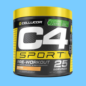 C4 Sport Pre Workout Powder Straberry Lemonade - Naturally Sweetened + Sugar Free Preworkout Energy Supplement for Men & Women