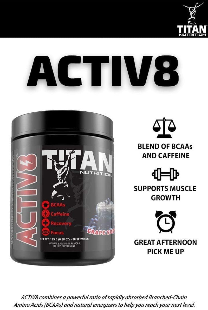 ACTIV8- Bcaa'S Enhanced with Caffeine and Electrolytes for Sustained Energy and Mental Focus (Lemon Drop)