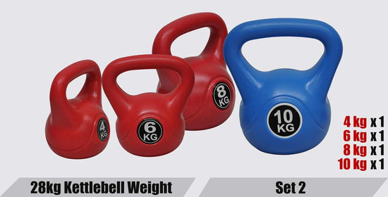 28Kg Kettlebell Weight Set - Home Gym Training Kettle Bell - 8 Sets to Choose- Training Fitness Equipment Sports Equipment