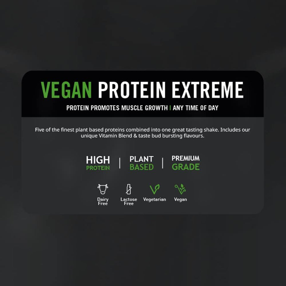 Vegan Extreme Protein Powder | 100% Plant-Based | Added Vitamins & Minerals | Low Fat Shake | | Vanilla Crème | 1 Kg