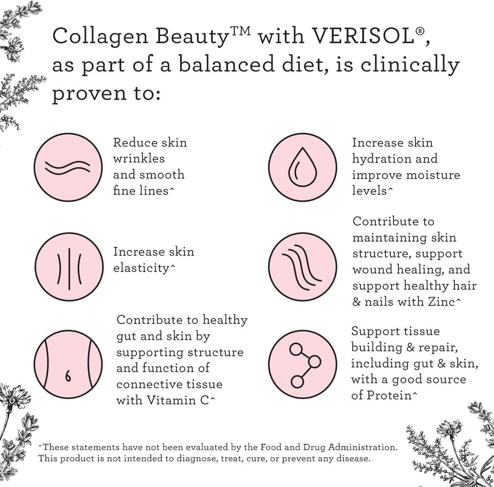 Collagen Beauty with Verisol + C, Skin Hair Gut Health (Lemon-Lime 25 Serves)