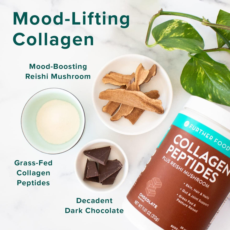 Collagen Peptide Powder, Dark Chocolate Collagen with Cacao, Grass-Fed Pasture-Raised Hydrolyzed Type 1 & 3 Protein, Gut Health + Joint, Hair, Skin, Nails, Paleo Keto Sugar-Free (28 Servings)