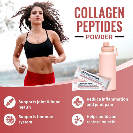 Collagen Peptides-Powder Multi-Collagen-Protein Powder for Women - plus Prebiotics Promotes Hair, Skin, and Nail Health, Collagen for Digestion Supports Anti-Aging 30 Packets