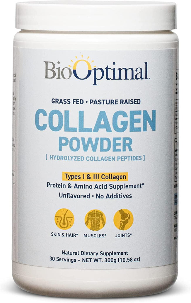 Collagen Powder - Collagen Peptides, Grass Fed, for Skin, Hair, Nails & Joints, Collagen Supplements for Women & Men, Pasture Raised, Dissolves Easily, 300 Grams