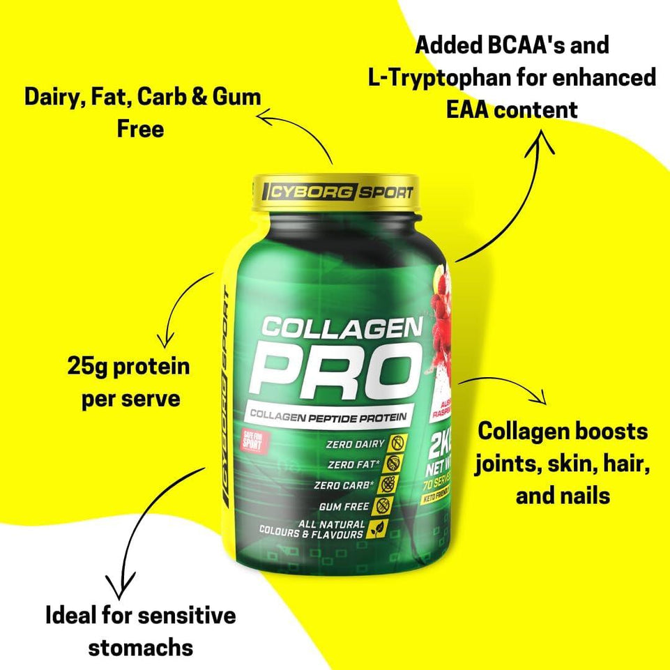 - Collagen Pro Unflavoured 1Kg: Collagen Peptide Protein - Zero Dairy - Zero Fat - Zero Carb - Gum Free - All Natural Colours & Flavours - Happy Tummy Guarantee - Safe for Sport