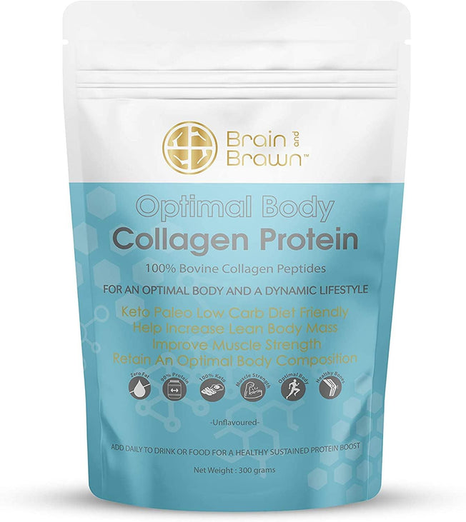 Collagen Protein, Hydrolyzed Collagen Peptides, 90% Protein, Skin Hair Nails Health, Gut Health, Joint Health 300G (20 Serves)