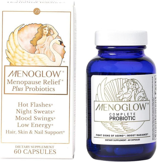 - Menoglow Dietary Supplement for Menopause Relief That Supports Youthful Skin, Strong Hair & Nails While Helping Symptoms Including Hot Flashes, Gut Health & More