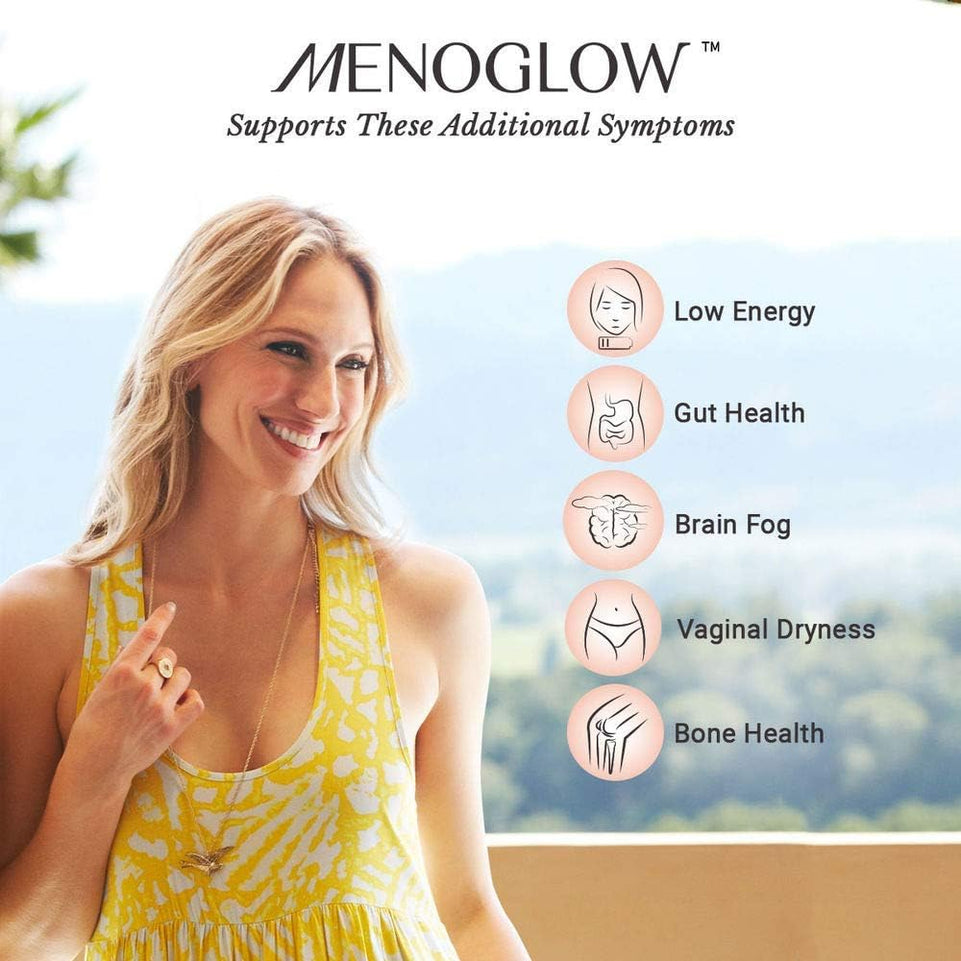 - Menoglow Dietary Supplement for Menopause Relief That Supports Youthful Skin, Strong Hair & Nails While Helping Symptoms Including Hot Flashes, Gut Health & More