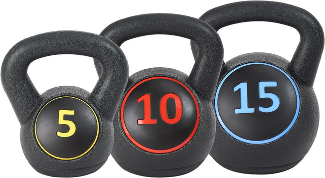 Balancefrom Wide Grip Kettlebell Exercise Fitness Weight Set