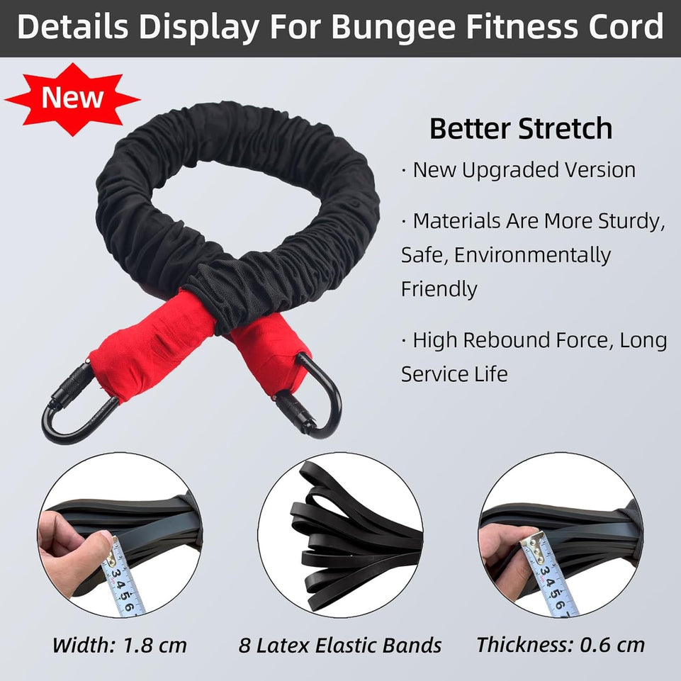 Aerial Dance Bungee Fitness Kits, Professional 4D Flying Exercise Bungee Kit with Rigging Hardware Sturdy Antigravity Bungee Workout Equipment for Home Gym Studio