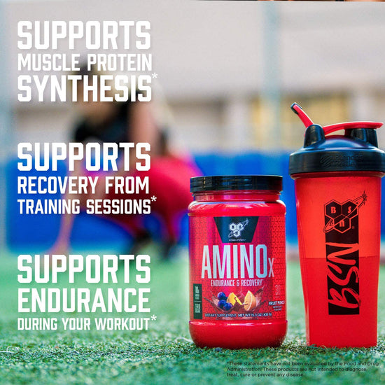 AMINO X Endurance & Recovery Powder with 10 Grams of Aminos per Serving, Flavor: Fruit Punch, 30 Servings