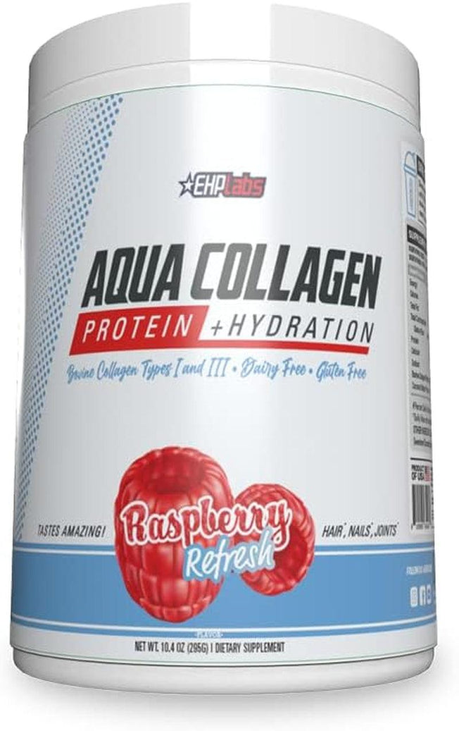 Ehplabs Aqua Hydrolyzed Collagen Peptides Powder - 10G of Protein per Serving, Hydration & Gut Health Support, Grass Fed Pasture-Raised Bovine Collagen, Type I & III, 24 Servings (Fijian Pineapple)