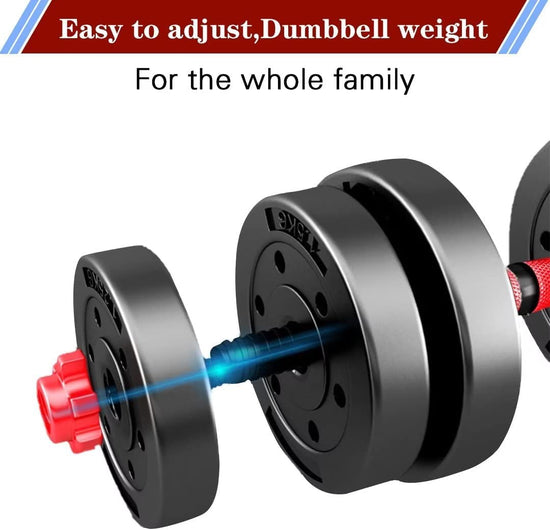 Adjustable-Dumbbells-Sets, 20/30/40/60/80Lbs Free Weights-Dumbbells Set of 2 Convertible to Barbell a Pair of Lightweight for Home Gym,Women and Men Equipment