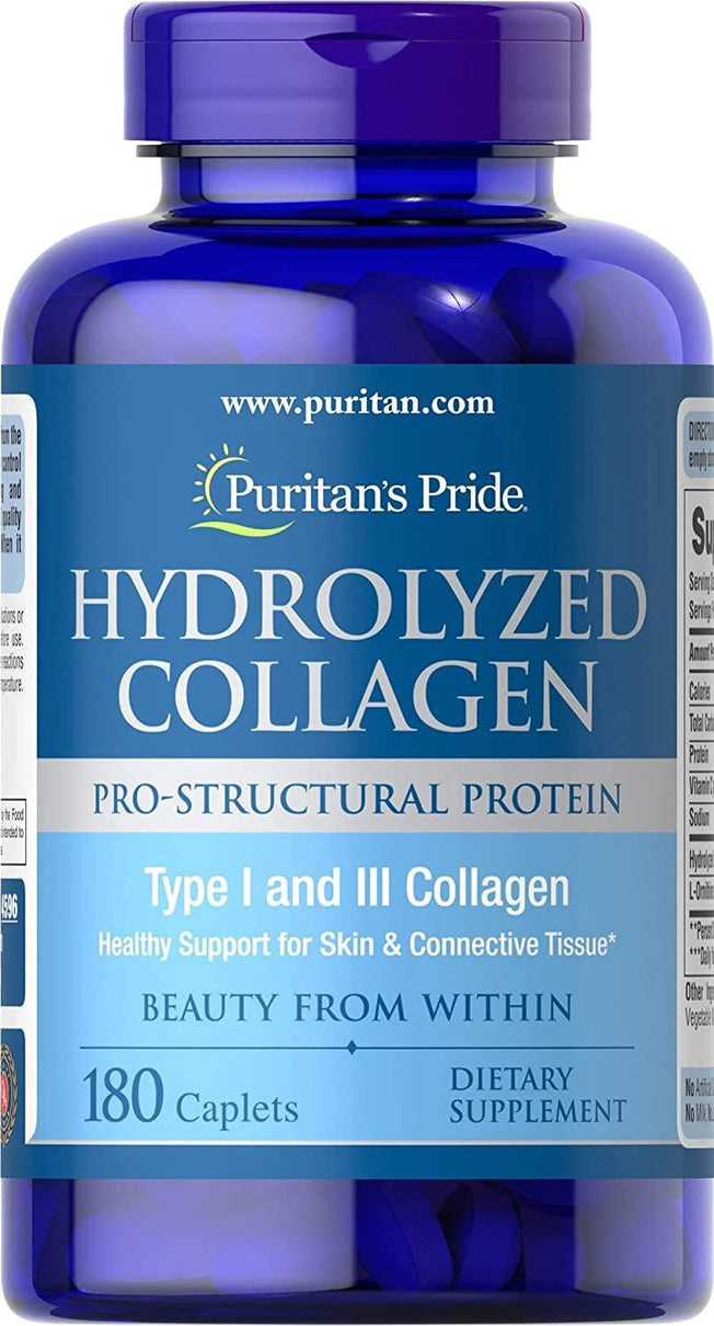 Hydrolyzed Collagen 1000 Mg Caplets, 180 Count