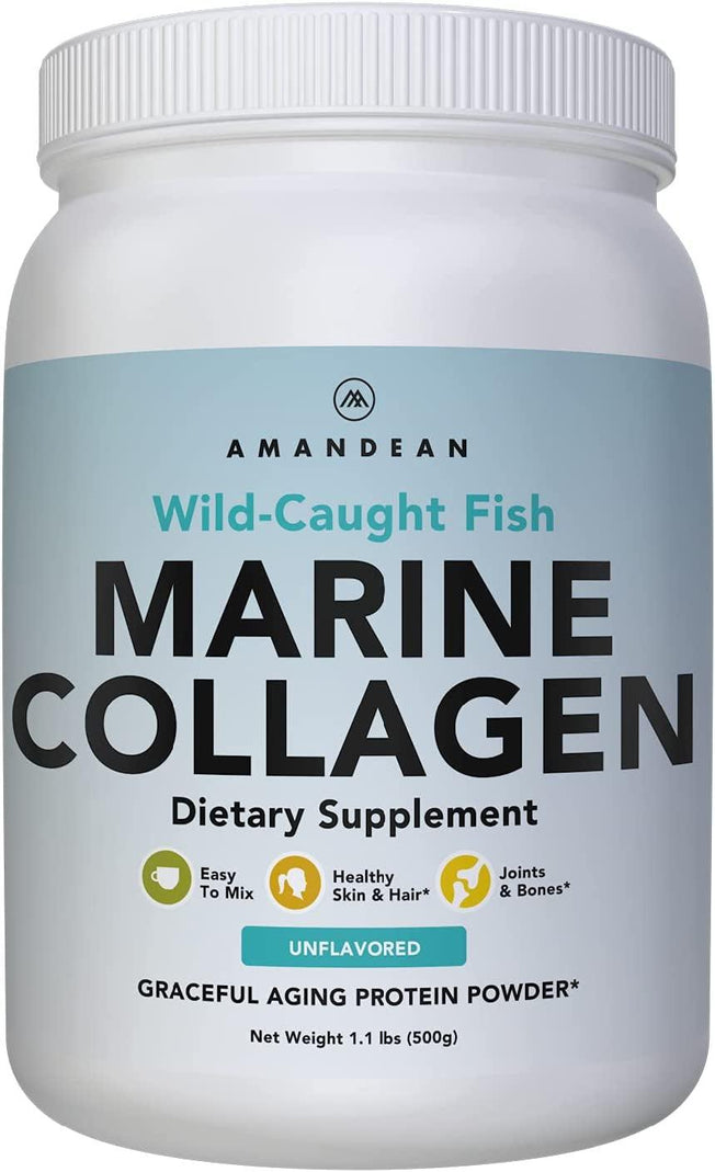 Marine Collagen Peptides Stick Packs | Wild-Caught Fish | 30 Single Use Individual Convenience Packets | Anti-Aging, Paleo Friendly, Non-Gmo, Zero Carbs, Unflavored, High Bioavailability Mix