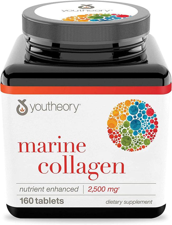 Marine Collagen with 18 Amino Acids, 160Count (1 Bottle)