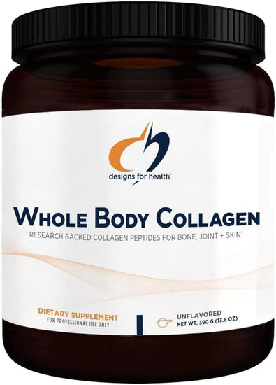 Whole Body Collagen - Pure Collagen Peptides, Patented Formula for Bone, Skin, Joint Support, Add to Shakes + Smoothies (30 Servings / 390G)